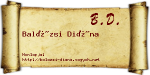 Balázsi Diána névjegykártya